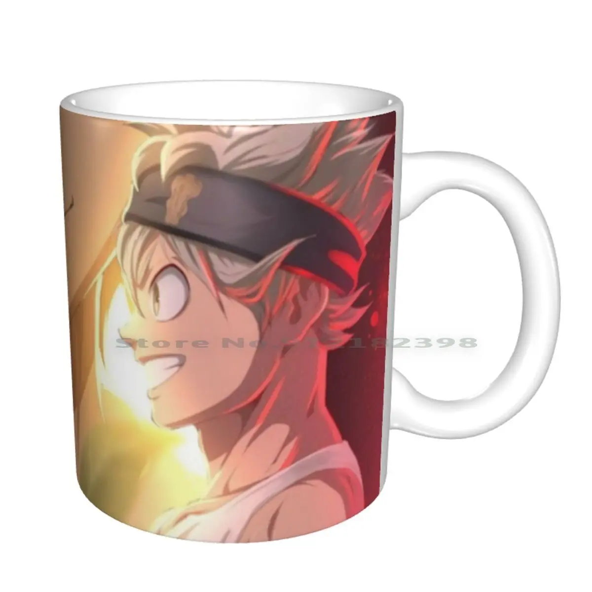 Керамические кружки с изображением черного клевера-Аста и демона кофейные чашки