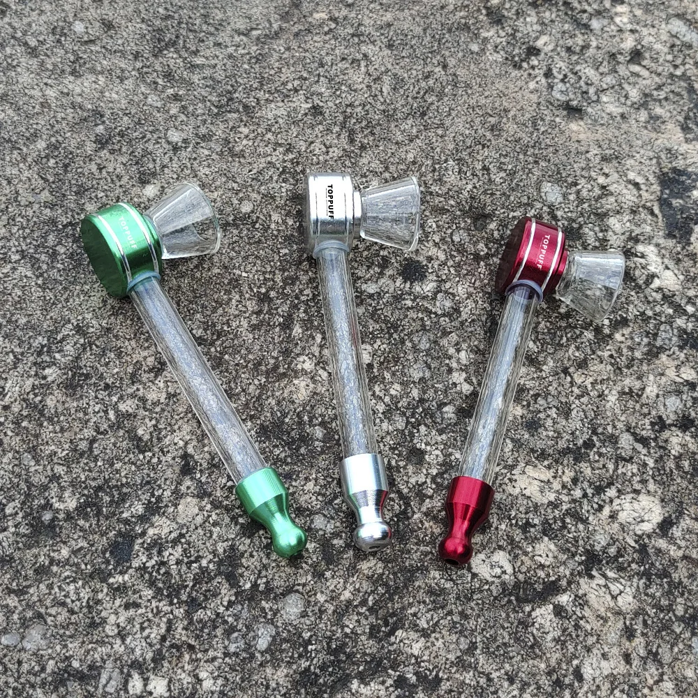 Курительная трубка TOPPUFF из стекла пирекс 4 17 дюйма съемная металлическая