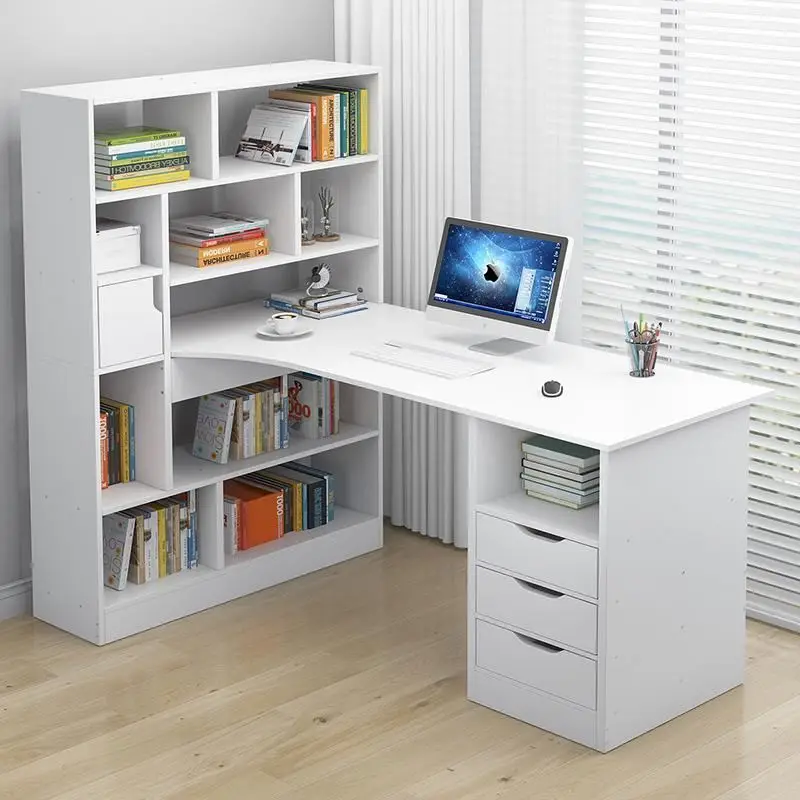 

Desk Bureau Meuble Computer Escritorio Escrivaninha Para Notebook Scrivania Tablo Laptop Stand Bedside Mesa Table With Bookshelf