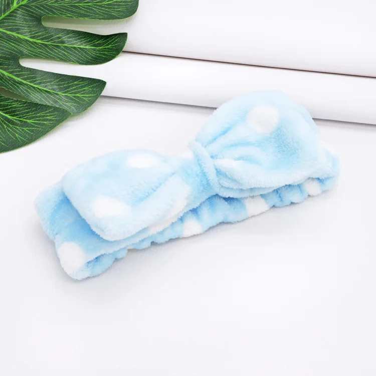 Мягкая эластичная лента для волос из кораллового флиса с большими заячьими