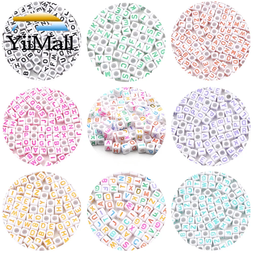 100 шт. акриловые бусины для бижутерии 6 мм | Украшения и аксессуары