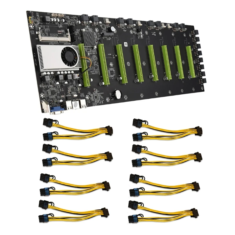 

Материнская плата X3UB BTC-D37 набор 8 PCI-E 16X 8 x USB2.0 / DDR3 Sodimm SATAIII интерфейс профессиональная материнская плата для майнинга