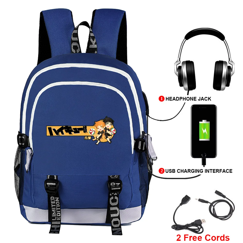 

Haikyuu Backpack Men Women Canvas Japan Anime Printing School Bag for Teenagers Travel Bags Mochila Galaxia