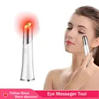 Электрический термомассажер для глаз, ролик, ионная вибрация, массаж лица, удаление темных кругов, морщин, тонкое лицо, волшебная палочка, инструмент для глаз