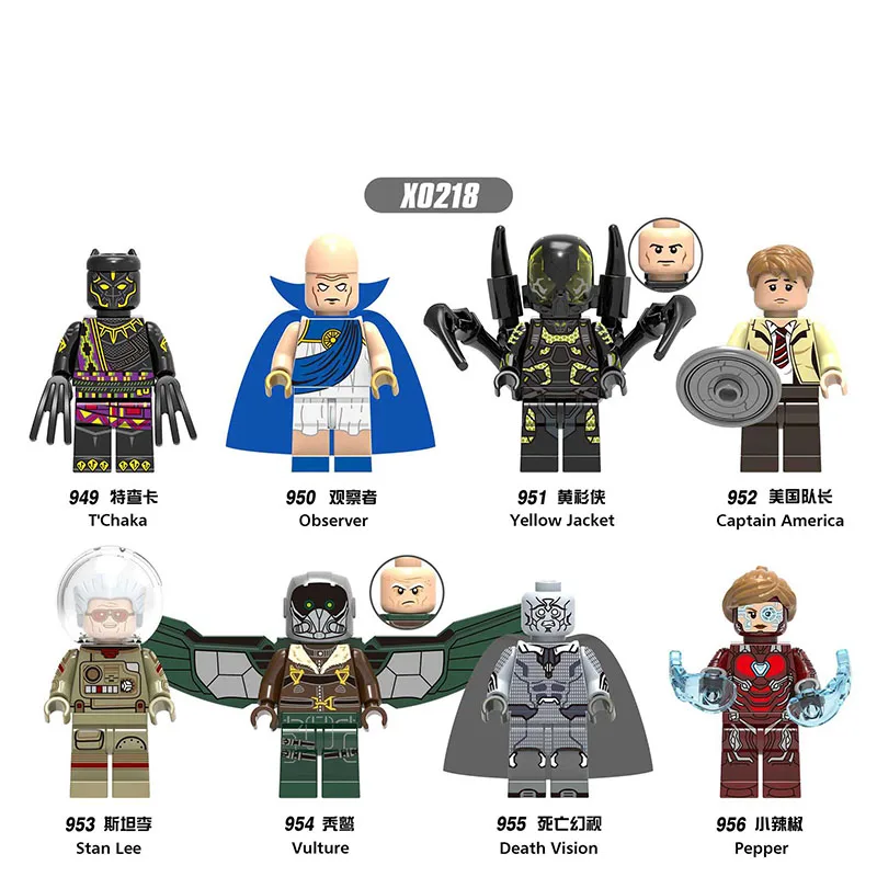 8Pcs/Set X0227 Avengers Super Heroes Scarecrow Joker Bane Riddler Bricks Figures For Children Collection Building Blocks Toys | Игрушки и