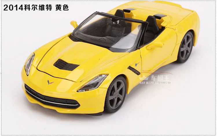 Масштаб 1:24 Chevrolet Corvette Z06 ZL1 имитация литья под давлением металлическая модель автомобиля сплав автомобиль игрушки для мальчиков подарки коллекция Горячая колесо