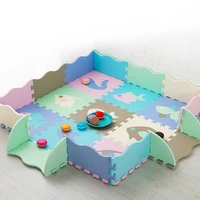 wholesale eva foam play mat with fence for children puzzle game carpet baby crawling rug educational toy dropshipping center