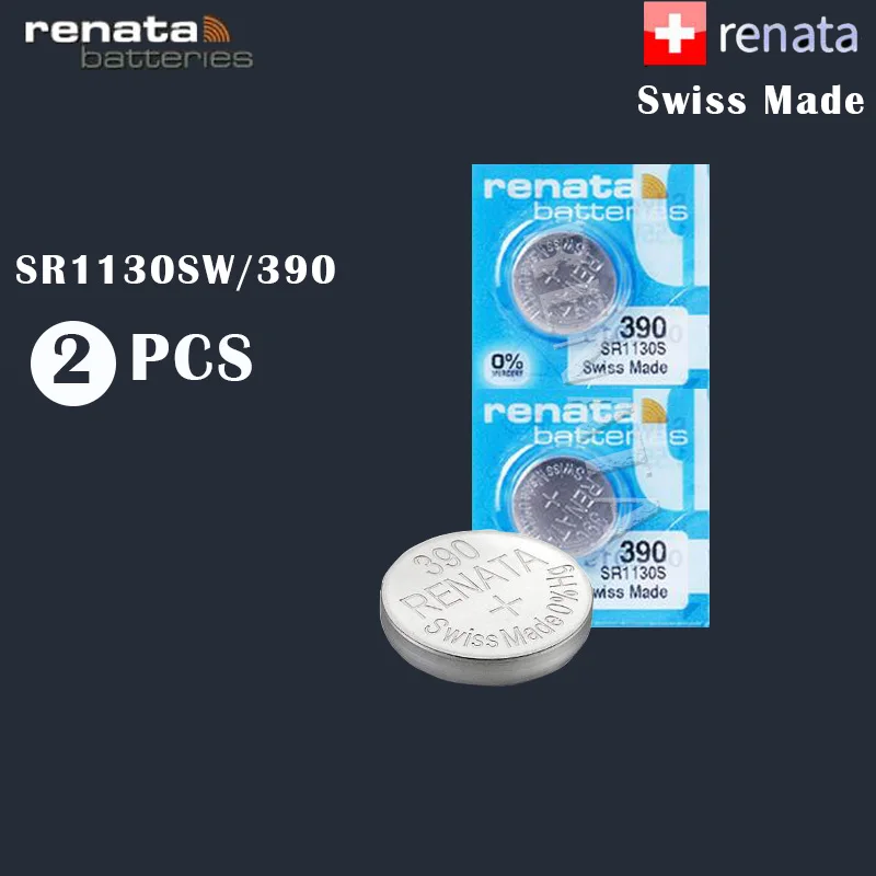 2 шт./лот Renata 390 100% оригинальный новый аккумулятор из оксида серебра для часов