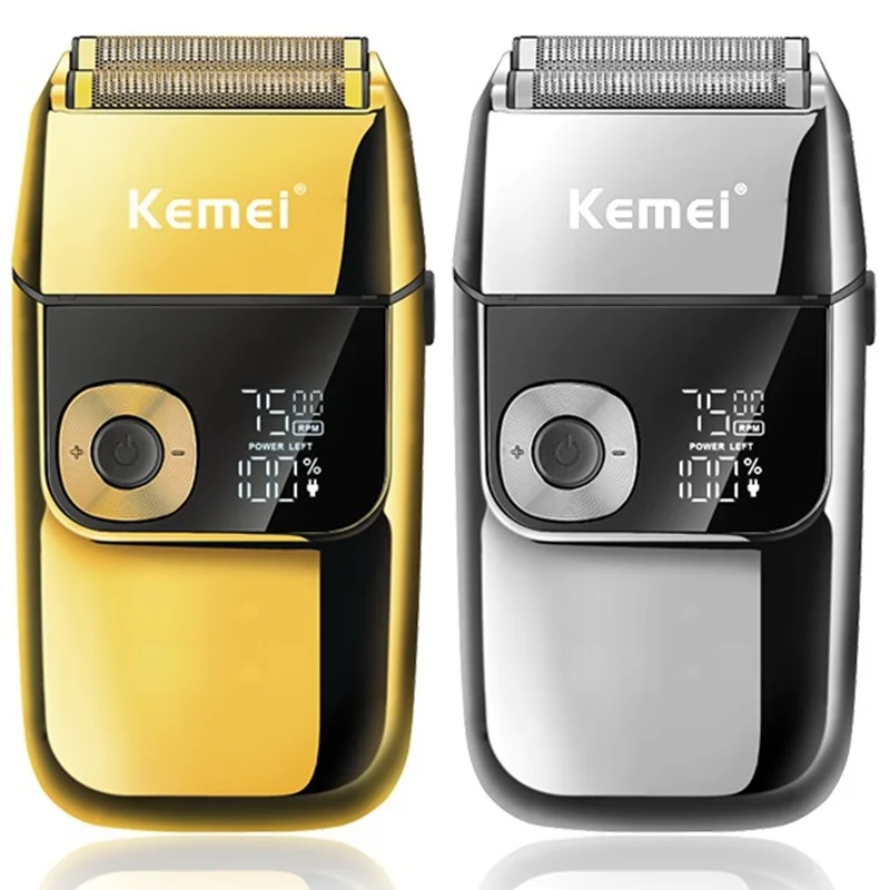 

Original metal housing barber pro beard hair electric shaver for men rechargeable electric razor bald head shaving machine set