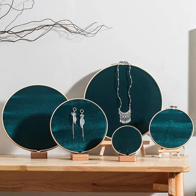 Витрина для хранения Бамбуковая шелковая круглая нордические украшения | Дом и