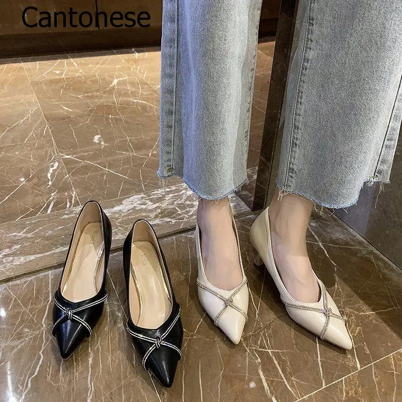 

Women Shoes High Heels Thin Heels Elegant Lady Office Lady Pointed Toe Shoe