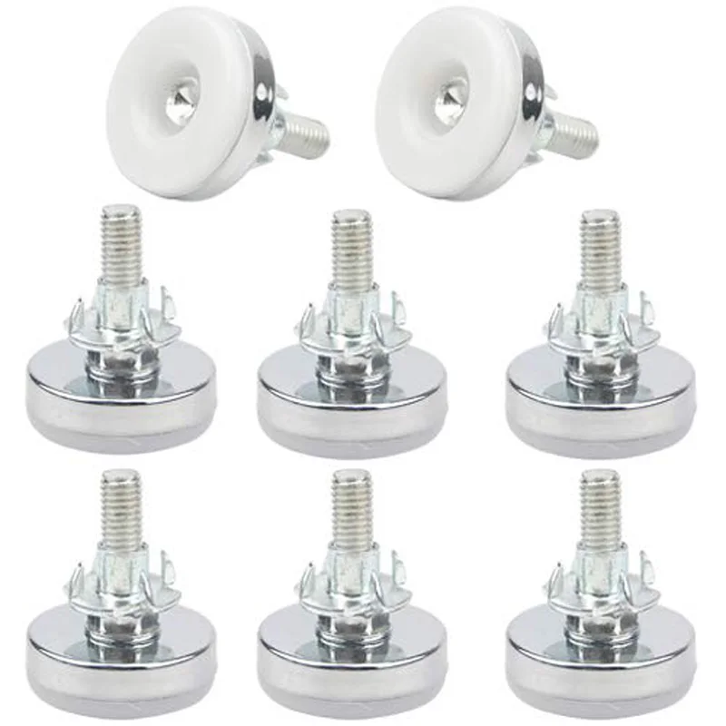 

8 Pairs M8 33mm Furniture Levelers Table Leveling Foot Adjustable w/T-Nuts (8 PCS Furniture Leg Screws & 8 PCS T-Nuts)