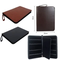 new leather large capacity fountain pencil case 48 slots pen bag writing holder supplies accessories