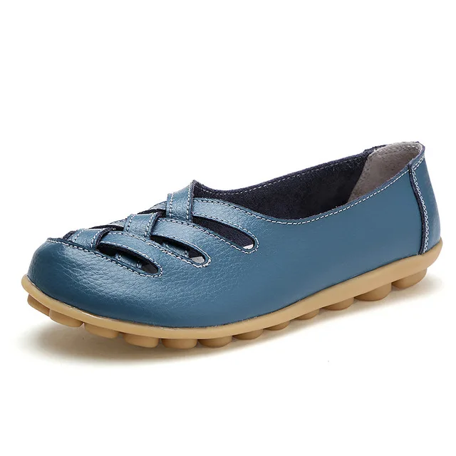 Женские кроссовки на плоской подошве лоферы из искусственной кожи летние