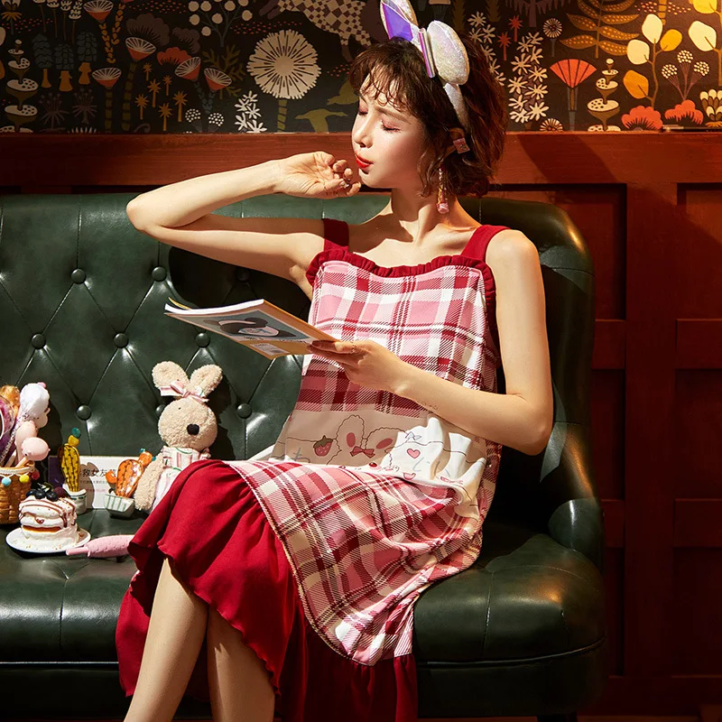 Smmoloa Женская Сексуальная хлопковая ночная рубашка атласная летнее кружевное