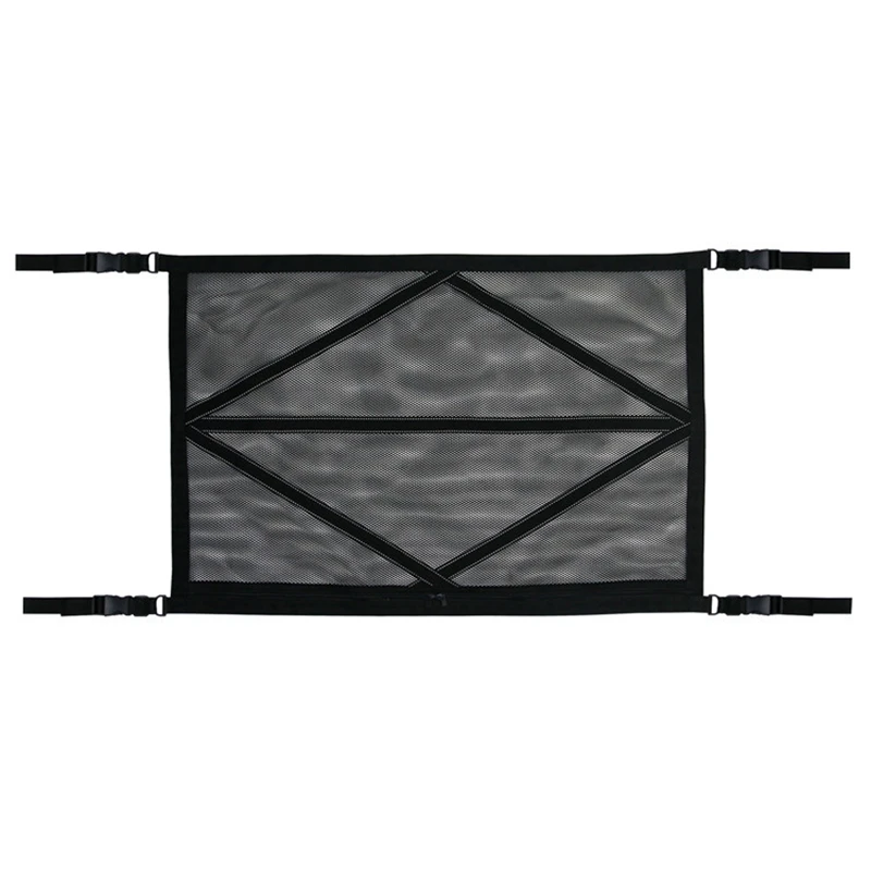 

SUV Car Ceiling Storage Net Pocket Car Roof Bag Interior Cargo Net Breathable Mesh Bag Auto Stowing Tidying Accessories