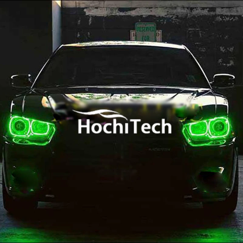 Для Dodge charger 16 видов цветов светодиодные фары rgb halo angel eyes комплект аксессуары для стайлинга автомобилей 2011 2012 2013