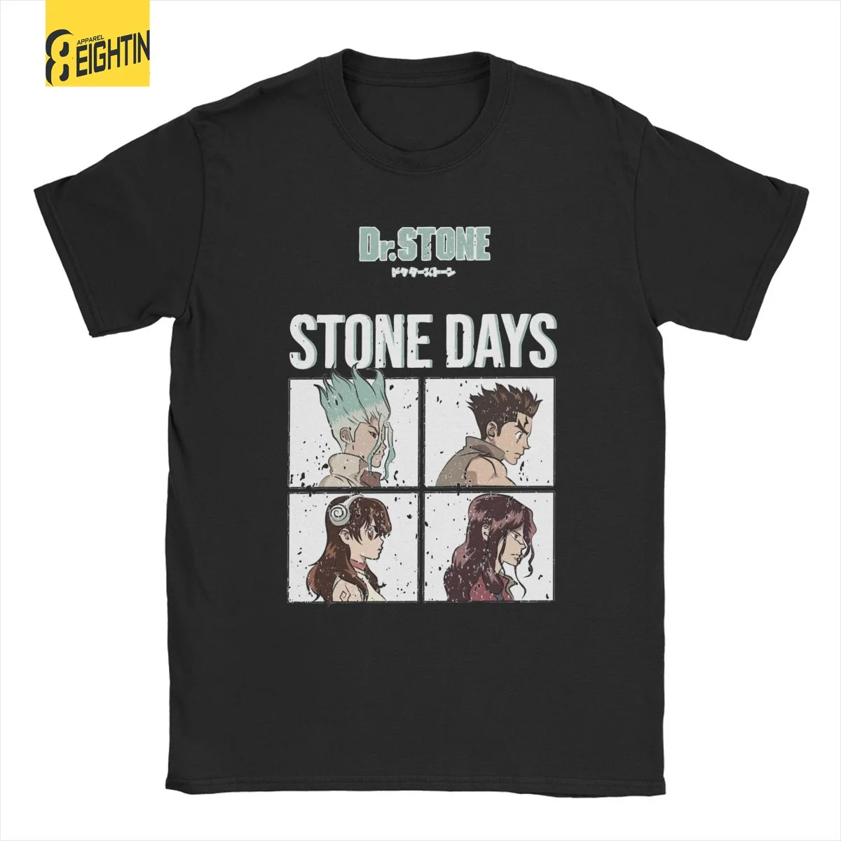 

Dr Stone Stone Days Grunge Style T-Shirt for Men Senku Novelty Pure Cotton Tees Crewneck Short Sleeve T Shirt Gift Idea Clothes