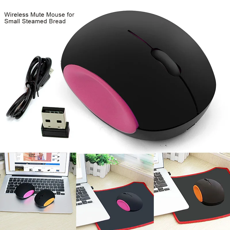 2 4g Беспроводная зарядка бесшумная мышь в форме хлеба мини-эргономичная Милая |
