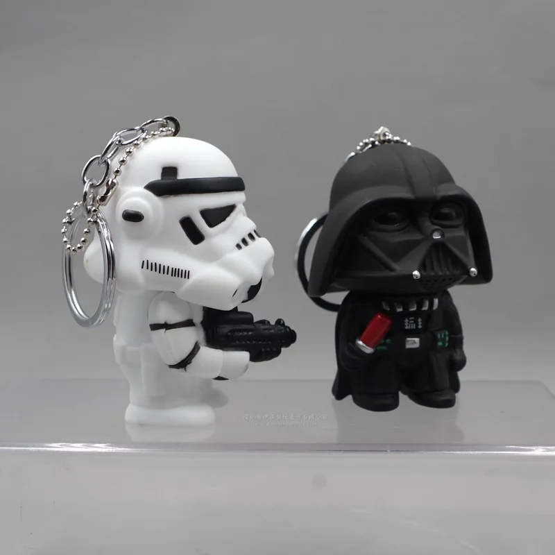 

Disney Cute 3D Star Wars Keychain PVC Anime Figure Key Ring Darth Vader Yoda Pendant Key Chain Kids Cartoon Trinket Gift
