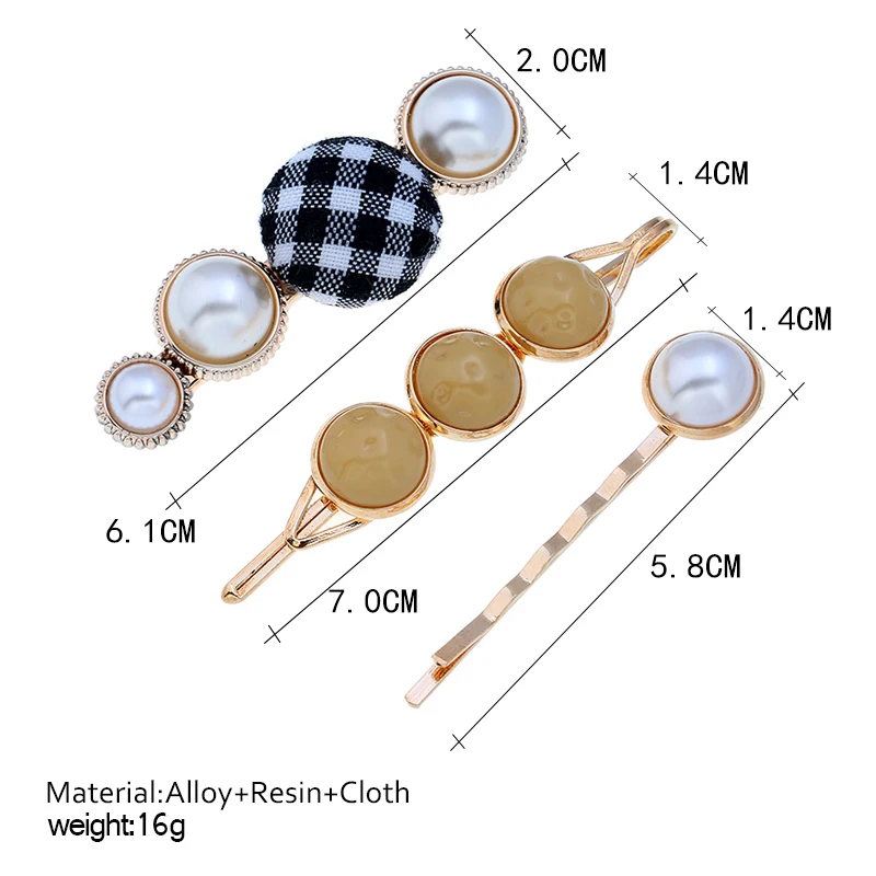 HOCOLE модные жемчужные металлические заколки Заколки для женщин Красочные Бусины