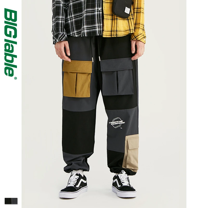 Большой ярлык 2019 Для мужчин брюки карго Брюки с карманами ботильоны перекрестной