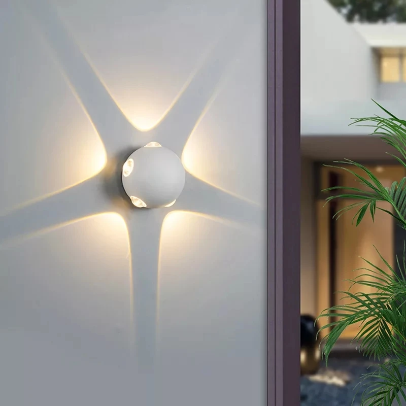 

Современная простая настенная лампа, алюминиевые светодиодные светильники в форме шара, комнатное домашнее бра для спальни, коридора, двер...