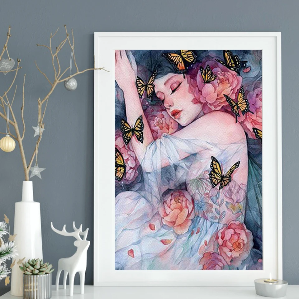 5D алмазная живопись сделай сам портрет мультяшной девушки Набор для вышивки