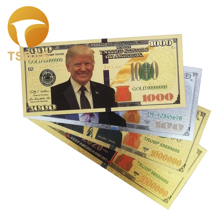 США Дональд Трамп памятный президент Золотой Банкноты набор невалютных банкнот