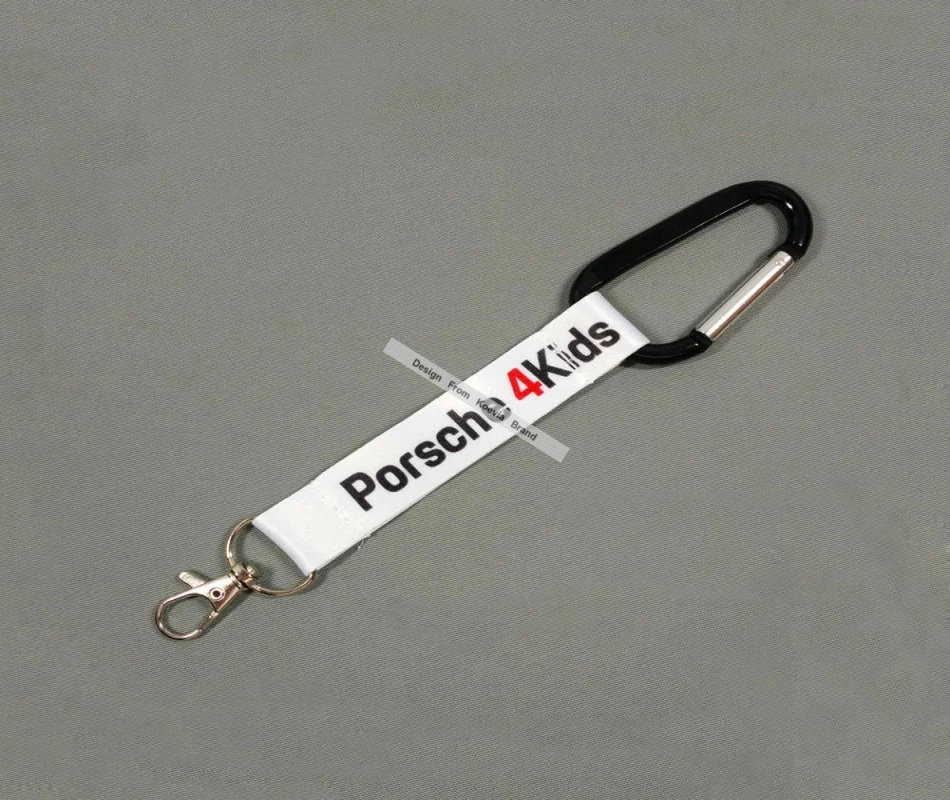 

Small quantity custom carabiner bottle holder short keychain lanyard Economic Office Promotional Gift Braid Carabiner Lanyards