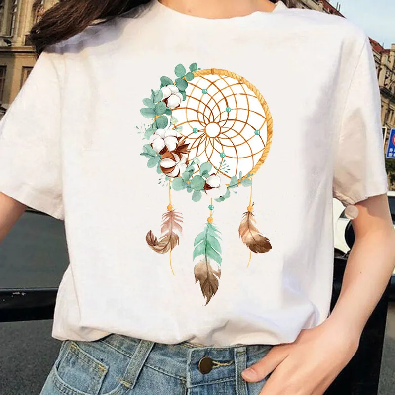 

Women T Shirt Wind Chimes Printed Tshirt Lady Harajuku Vogue T Shirt 2021 Summer Fashion Short Sleeved T-shirt Girl,Drop Ship