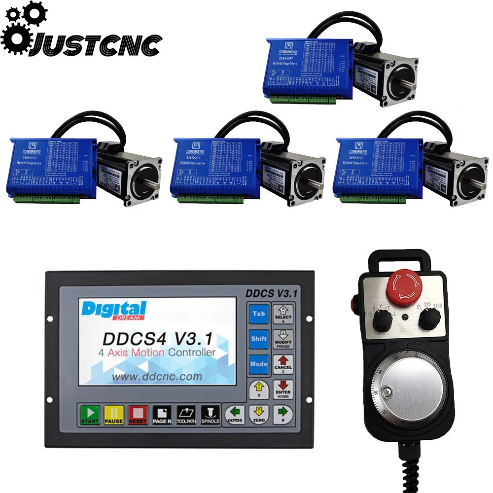 Комплект ЧПУ Гибридный сервопривод JMC nema23 2HSS57 + 57J1880EC 1000 комплект двигателя с