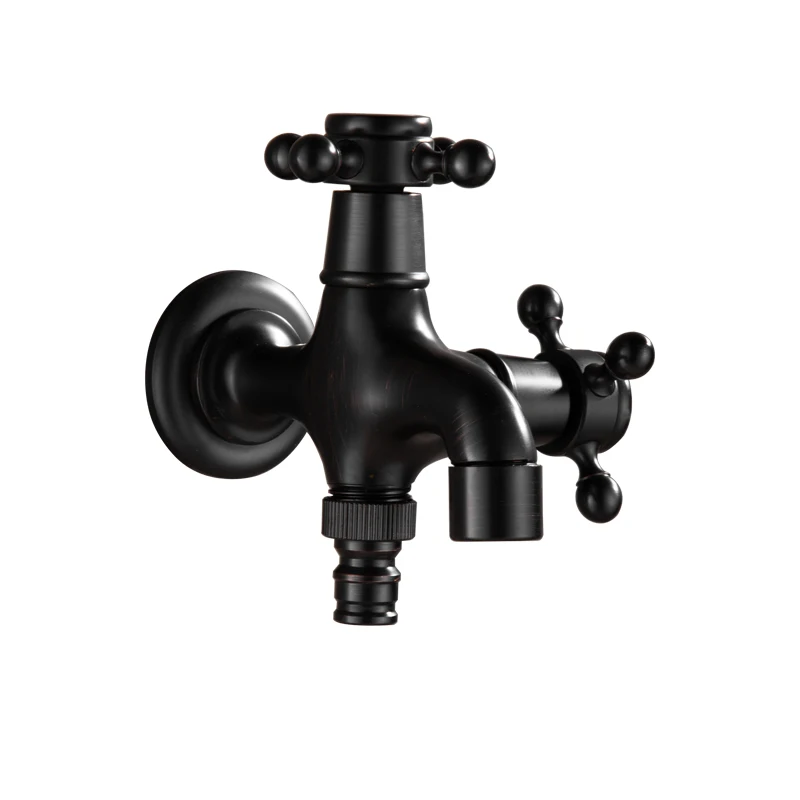 

Modern Black bronze single cold tap Outdoor Faucet Garden Wall Bibcock Tap Bathroom Washing Machine mop taps