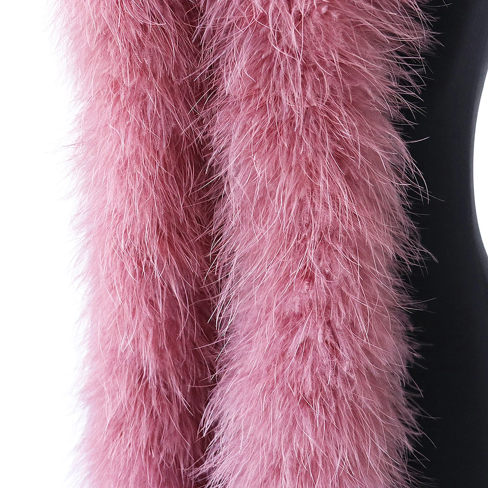 50 г Супер пушистая кожа розовый Марабу Боа индейки перья лента шоу шарф для