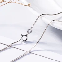 s925 pure round snake bones chain vintage thai silver personalized simple trendy men and women all matching choker necklace