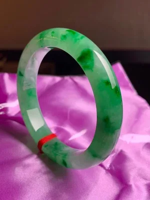 

Натуральный Изумрудный зеленый двухцветный браслет 54-64 мм элегантная принцесса ювелирные изделия лучший подарок для мамы и девушки