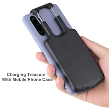 Battery Charger Case Universal Adjustable 5.0-6.5inch Type-C For Huawei Oppo Samsung Vivo Oneplus Sony Google Xiaomi Power Bank