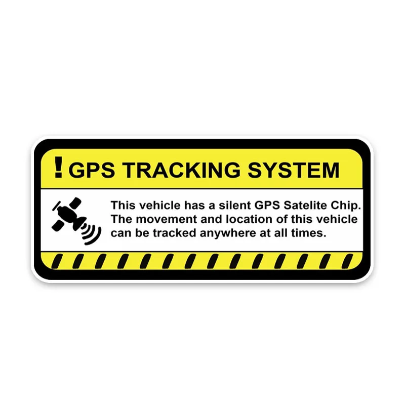 

15cmx7cm GPS tracking system warning Vinyl Car stickers Decals Motorcycle Accessories Car-Window Decorative Goods PVC