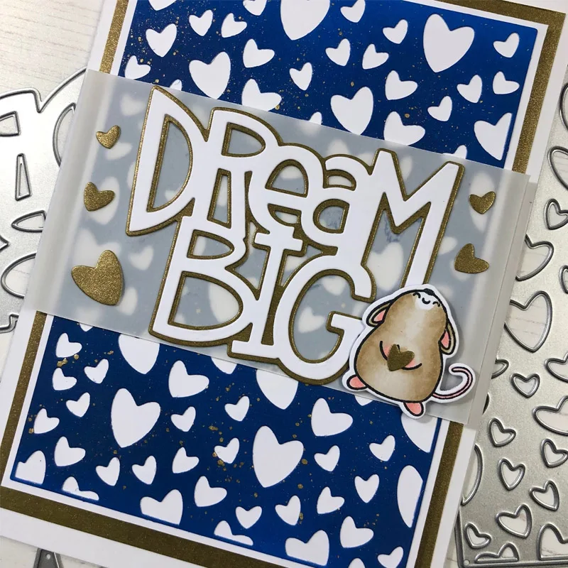 Heart Background Board Cutting Dies Metal Stencils for DIY Scrapbooking Photo Album Paper Cards Craft Decor New 2020 Die | Дом и сад