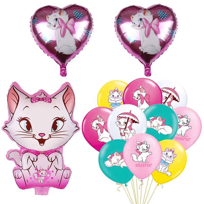 Воздушные шары в виде кота Мари розового цвета украшение для вечеринки честь Дня
