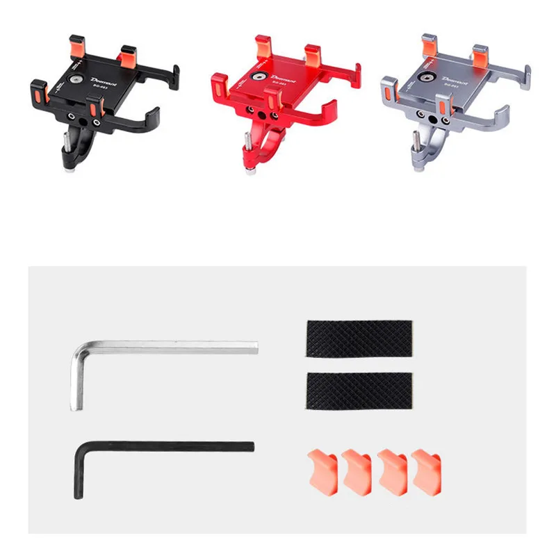 

Universal Aluminum Alloy Bike Bicycle Phone Holder Racks Motorcycle Handlebar Mount Non-Slip Moblie Cell Phone
