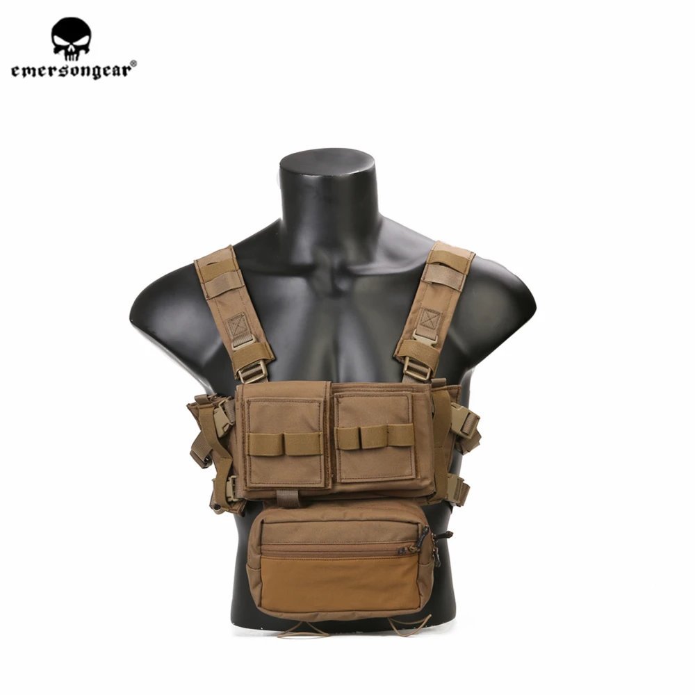 Emersongear MK3 тактическая нагрудная Установка микро-модульная Регулируемая охотничья пластина для переноски страйкбольного жилета с 556 762 подсумок
