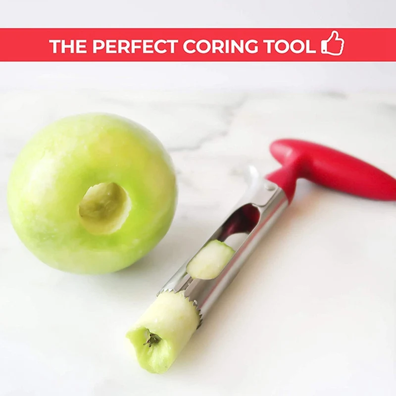 

Apple Corer Pitter Pear Bell Twist Fruit Core Seed Remover With Serrated Blades Kitchen Tool Easy Remove Pit