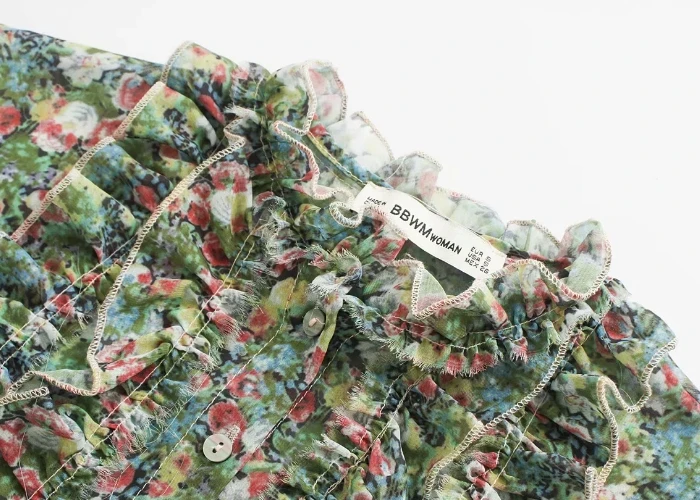 2019 Женские повседневные шифоновые Блузы с коротким рукавом плиссированные