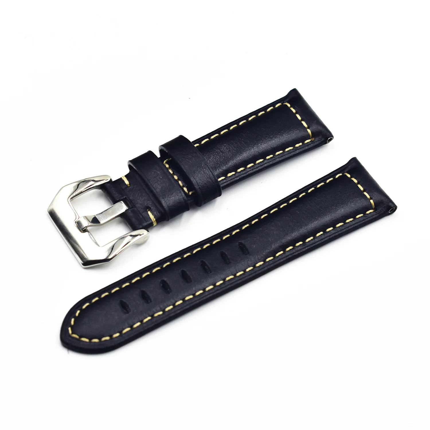 Hand Made Vintage 20mm 21mm 22mm 24mm 26mm Crazy Horse Leather Strap