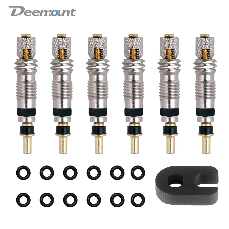 Deemount 최고 품질 Presta 밸브 코어 2/6/12PCS 황동 CNC FV MTB 도로 자전거 튜브 서비스 부품 도구 선택