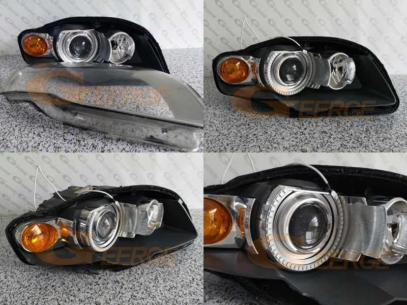 Для Audi A4 S4 RS4 2005 2006 2007 2008 2009 ксеноновая фара RF Bluetooth контроллер многоцветный ультра яркий RGB светодиодный ангельские глазки