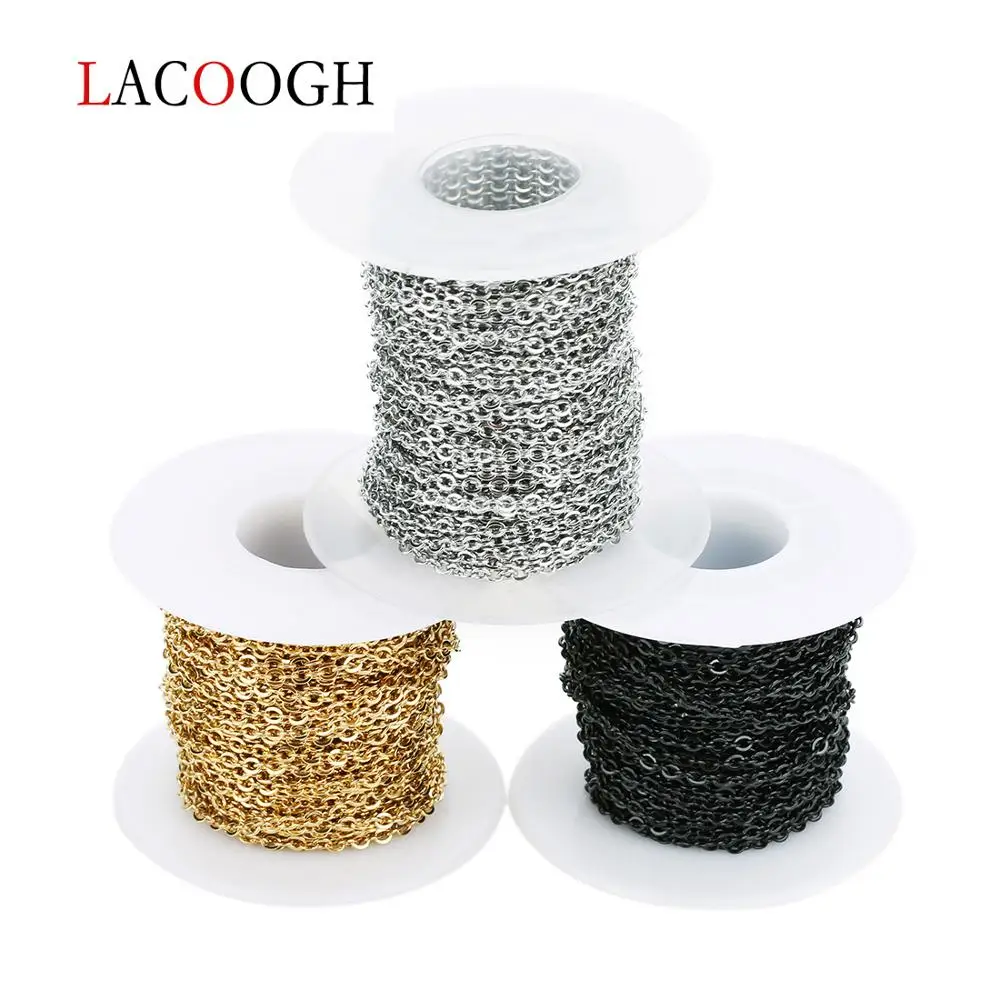 10 ярд широкие цепочки из нержавеющей стали для оптовых продаж 1 мм 5 2 0 3 трос Rolo Link