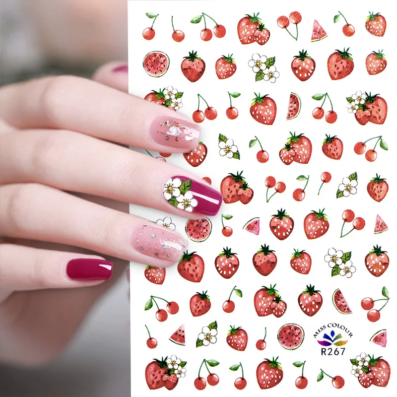 

2021 Flower Fruit Design Manicure Nail art Decoration Nail Stickers