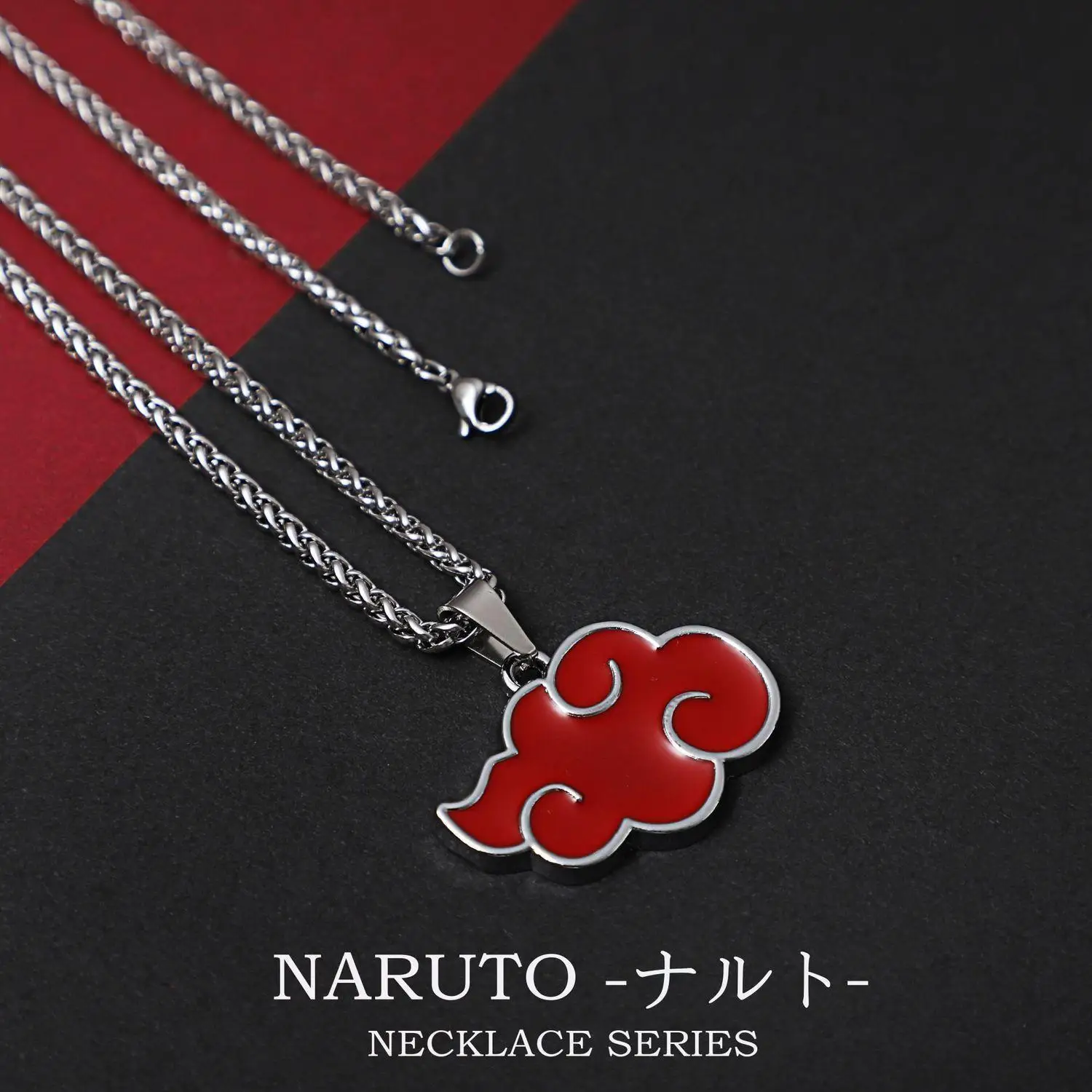 Action Akatsuki Emblem Necklace Toys For Children Cos Missing-nin Itachi Uchiha Accessories Metal Red Cloud Pendant Collectibles | Игрушки и